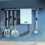 Soehnle White Page Compact 300 Kitchen Scale hung on kitchen rail