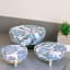 aLove Supreme Protea Blue on White Bowl Covers, Set of 2