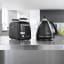 Black DeLonghi Argento Cordless Kettle and toaster. Toaster sold separately 