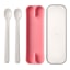 Mepal Mio 2 Piece Feeding Spoon Set, Deep Pink