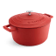 MasterClass Cast Aluminium 4L Casserole Pot, 24cm - Red