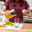 Tovolo Flex-Core Silicone Blender Spatula - Black scraping smoothie out or jar