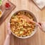 Tovolo Flex-Core All Silicone Spoonula - Apricot with bowl of pasta
