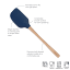 Tovolo Flex-Core Wood Handled Spatula - Deep Indigo