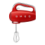 Smeg Retro Style Hand Mixer - Fiery Red angle