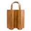 Zemp Picnic Double Wine Carrier - Waxy Tan back view