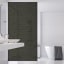 Robin Sprong Charcoal Frosted Shower Panel Vinyl in use 