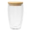 MicroGarden Double Walled Glasses with Bamboo Lid - 450ml