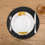 Humble & Mash Round Placemat, Set of 2 - Black in use 
