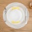 Humble & Mash Round Placemat, Set of 2 - Blue & Yellow in use 