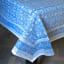 India Ink Block Print Garden Blue Tablecloth - 8 Seater 