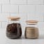 Humble & Mash Belly Glass Canister with Bamboo Lid - 700ml in use 