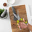 Humble & Mash Multi-Purpose Kitchen Scissors on the chopping board