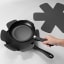 Sagenwolf Sagenwolf Pot & Pan Protectors, Set of 3 - Black in use 