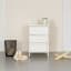 Popstrukt Bon Bon Side Table - Soft White in use 