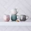 Le Creuset Coupe Collection Sphere Mug, 320ml  - Sea Salt in use