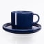 JAN Flat Stackable Tea Cup & Saucer, Set of 4 - Cobalt Blue product shot 