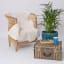 Karoo Baba Single Sheepskin Throw - Natural White in use