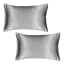 Dear Deer Satin Pillow Slip, Set of 2 - Silver Inox