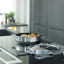 Fiskars All Steel Roasting Dish & Lid with Ceramic Coating, 28cm in use 