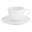 Noritake Arctic White Tea Cups & Saucers, Set of 4