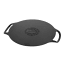 Victoria Enamelled Cast Iron Pizza Pan with Helper Handles, 38cm back view