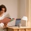 Yeelight Staria Bedside Lamp Pro with Wireless Charging in use