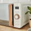 Swan Nordic Microwave Oven, 20L - Cream close up