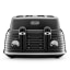 DeLonghi Scultura Selections 4 slice toaster  - Granite Black front view