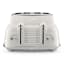 DeLonghi Scultura Selections 4 slice toaster  - Limestone White front view