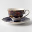 Jenna Clifford Blue Fern Tea Cup & Saucer in Gift Box, Set of 4 Product 45-Degree Angle