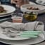 Victorinox Swiss Modern Table Fork - Mint Product In Use 