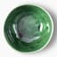 Mervyn Gers Glazed Stoneware Small Round High Bowls, Set of 2 - Fig Green Product Top Down View 