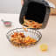 Creative Cooking Silicone Air Fryer Liner - Square - Black Product In Use 