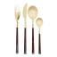 Mikasa Faux-Tortoise Shell Gold Cutlery Set, 16-Piece