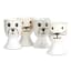 KitchenCraft Cat and Dog Egg Cups, Set of 4