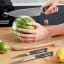 MasterClass Tipless Knife Block, Set of 5 in use