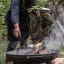 Barebones Circular Fire Pit Grill Grate  in use