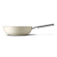 Smeg Non Stick Wok, 30cm - Matt Cream side view