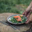 Barebones Enamel Salad Plate, Set of 2 in use