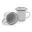 Barebones Enamel Espresso Cup, Set of 2 - Eggshell angle