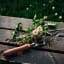 Barebones Dandelion Weeding Fork in use