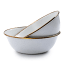 Barebones Enamel Bowl, Set of 2 - Eggshell angle