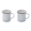 Barebones Enamel Cup, Set of 2 - Eggshell