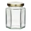 KitchenCraft Home Made Hexagonal Jar with Twist-off Lid - 227ml