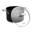 Sagenwolf Titanium Series Non-Stick Casserole Pot with Glass Lid - 24cm Product 45 Degree Angle Image