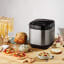 Moulinex Moulinex S/Steel Breadmaker with bread and other ingredients