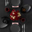 Maxwell & Williams Caviar Black 12-Piece Dinner Set with flowers and other spices