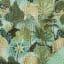 India Ink Aqua Temple Garden Kantha Stitched Throw - Single detail