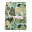 India Ink Aqua Temple Garden Kantha Stitched Throw